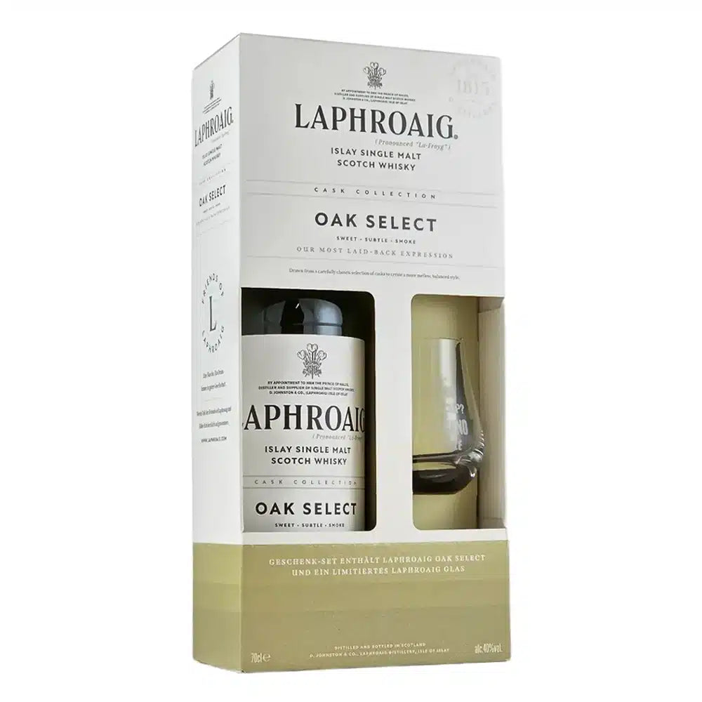 Laphroaig Oak Select 70cl + Glass