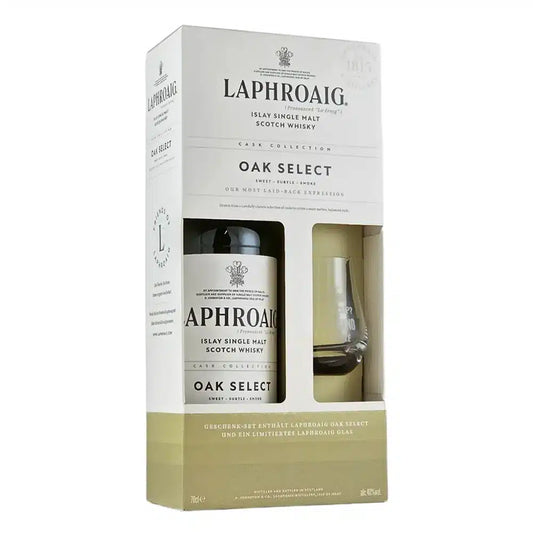 Laphroaig Oak Select 70cl + Glass
